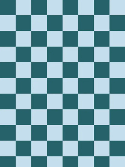 Papier peint Damier Vert/Bleu