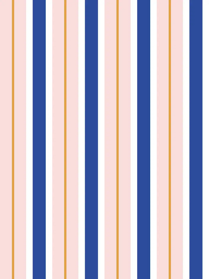 Papier peint rayures Gelato Bleu et Rose