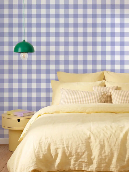 Papier peint Vichy Diabolo Violette