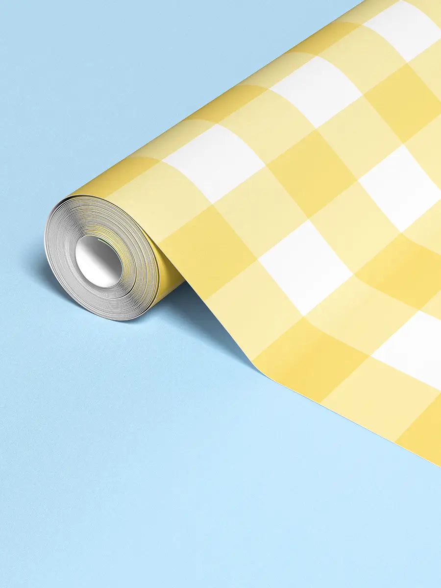 Papier peint Vichy Limonade
