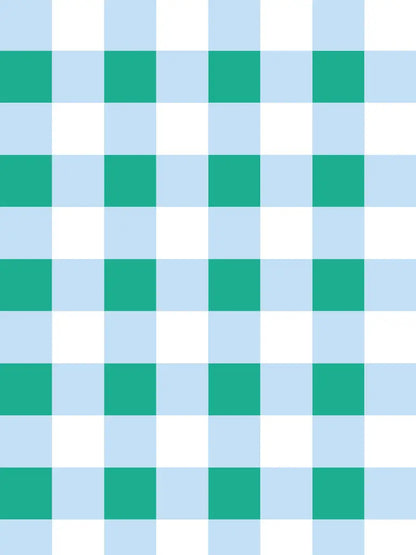 Motif Papier peint Vichy Bleu et Vert