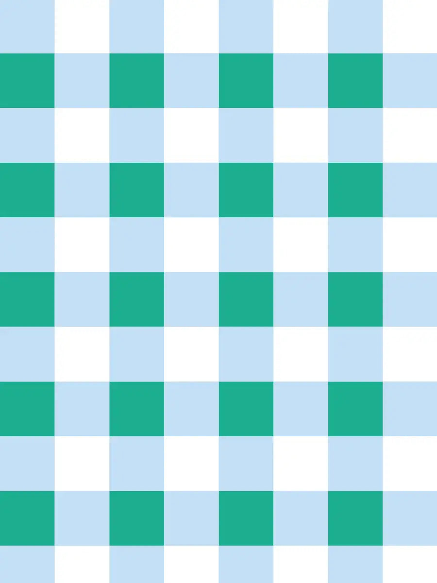 Motif Papier peint Vichy Bleu et Vert