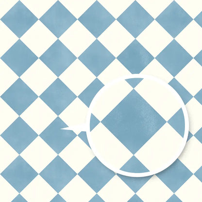 Papier peint losanges bleu