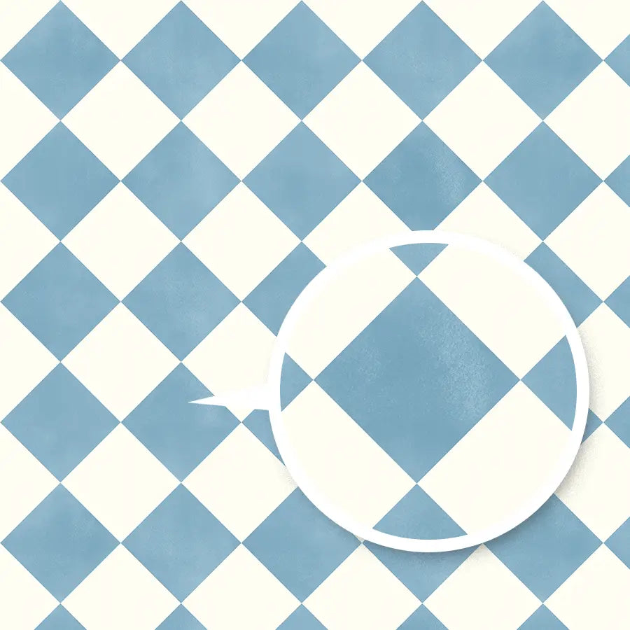 Papier peint losanges bleu