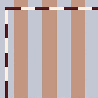 Tête de lit Rayures Beige et Bleu grisé