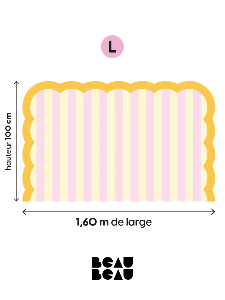 Tête de lit Nuage Jaune et Rose