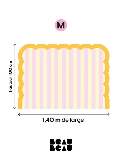 Tête de lit Nuage Jaune et Rose