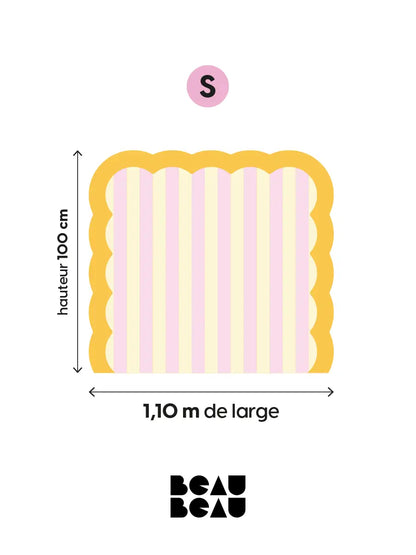 Tête de lit Nuage Jaune et Rose
