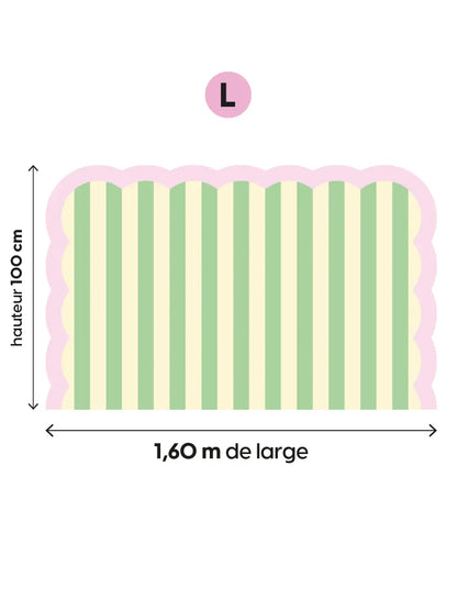 Tête de lit Nuage Rose et Pistachio