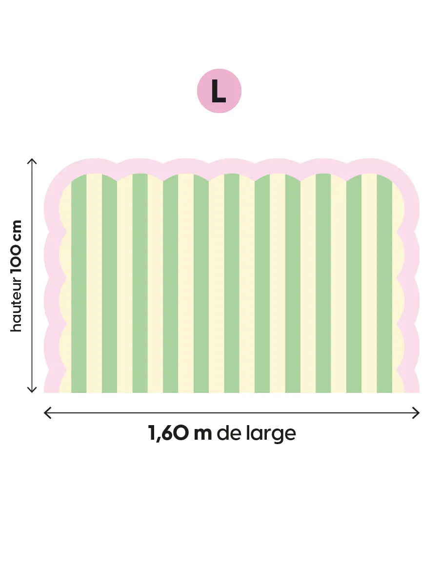 Tête de lit Nuage Rose et Pistachio