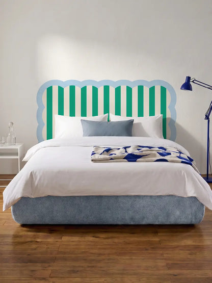 Tête de lit Nuage Bleu et Vert