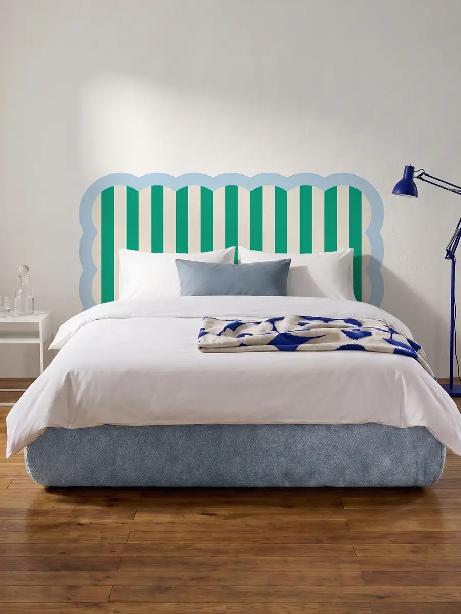 Tête de lit Nuage Bleu et Vert