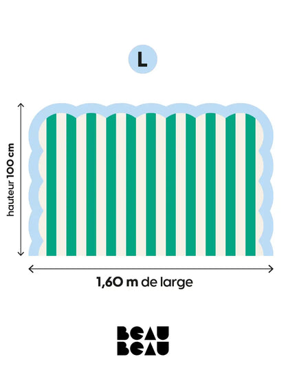 Tête de lit Nuage Bleu et Vert
