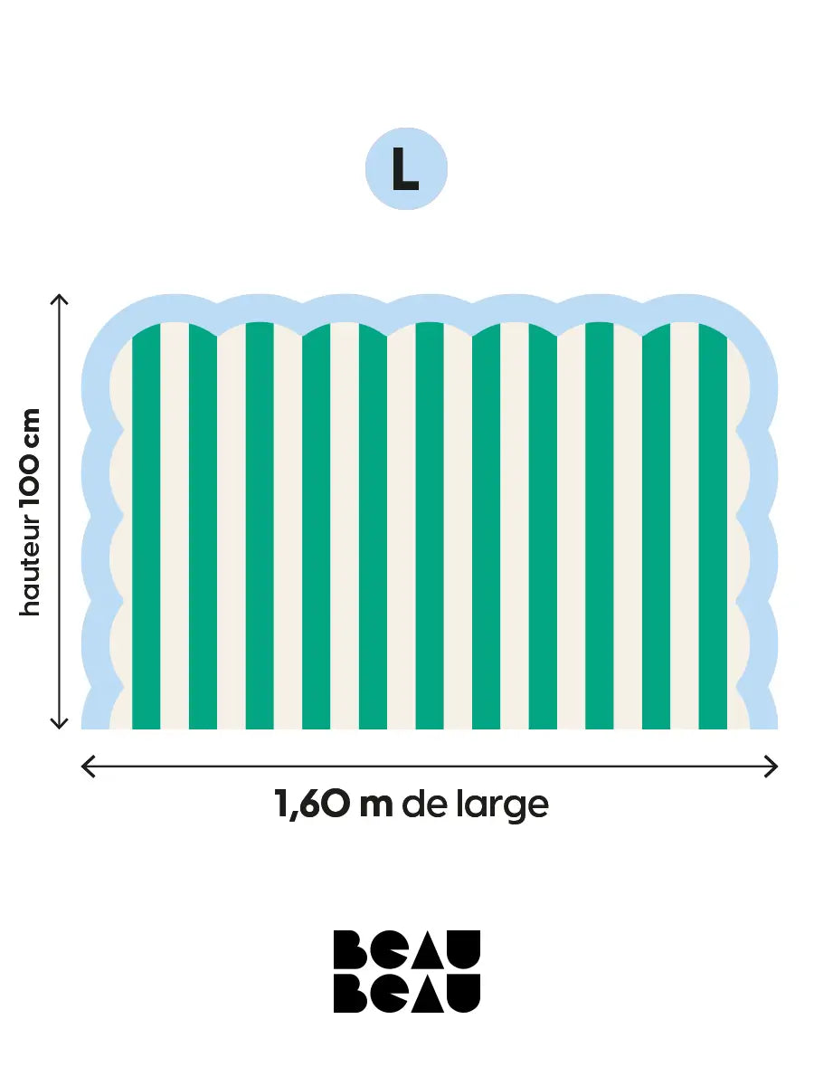 Tête de lit Nuage Bleu et Vert