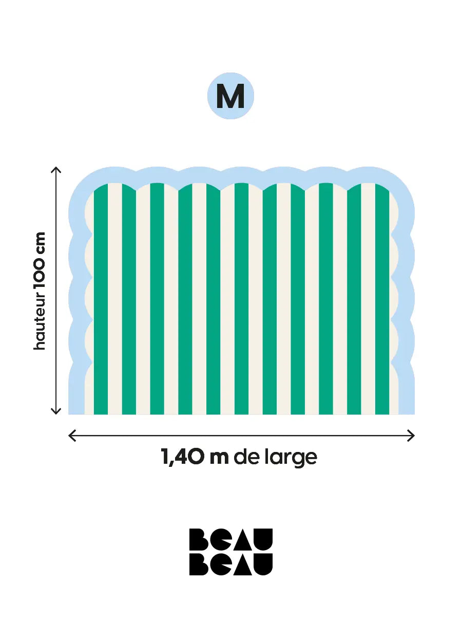 Tête de lit Nuage Bleu et Vert