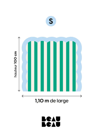 Tête de lit Nuage Bleu et Vert