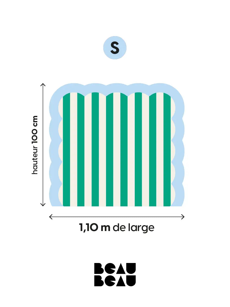 Tête de lit Nuage Bleu et Vert