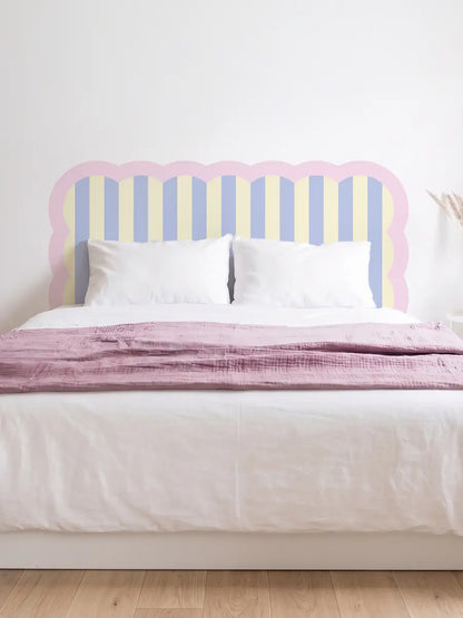 Tête de lit Nuage Parme et Rose