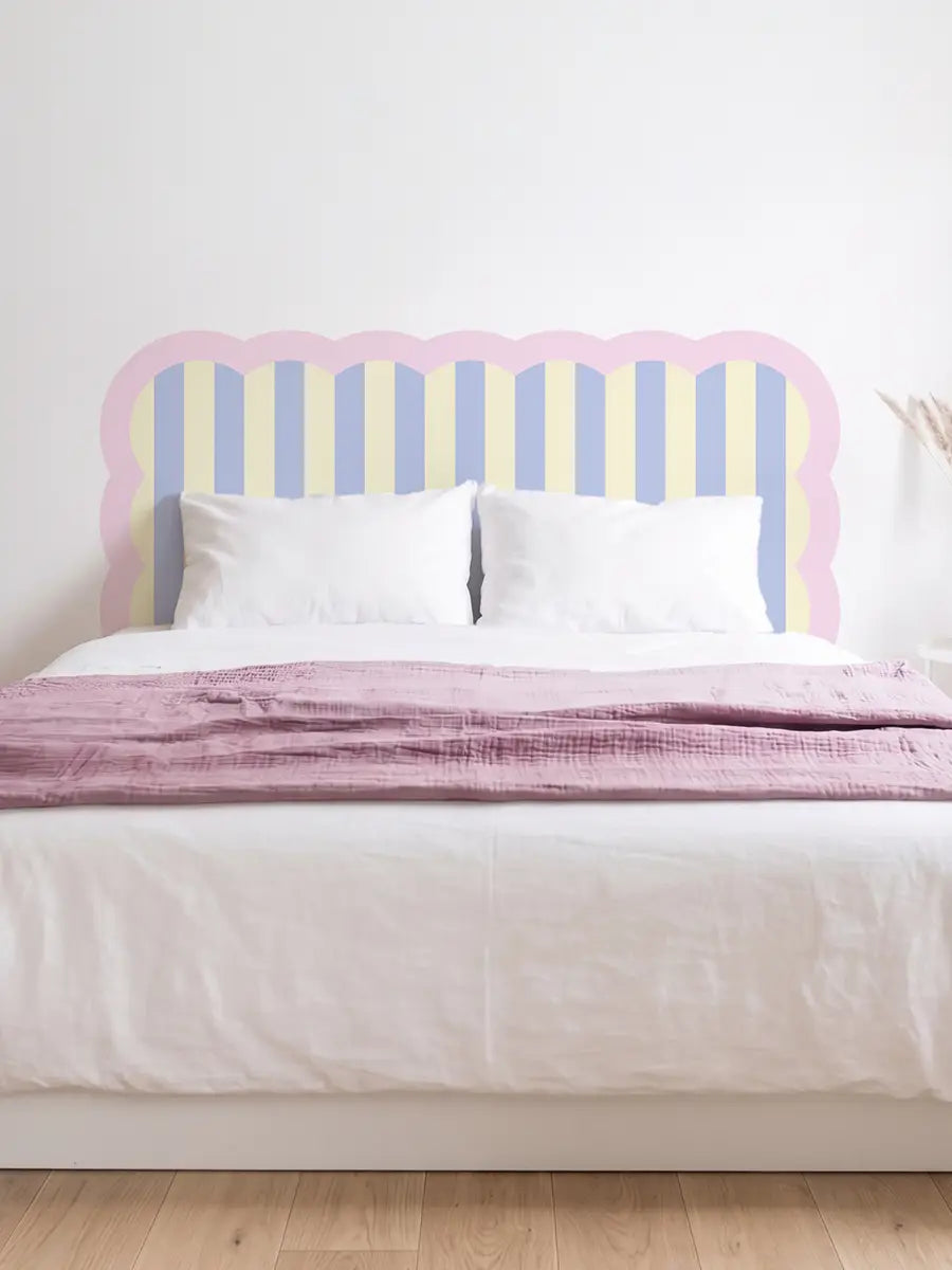 Tête de lit Nuage Parme et Rose