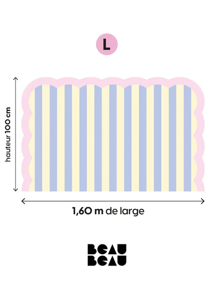 Tête de lit Nuage Parme et Rose