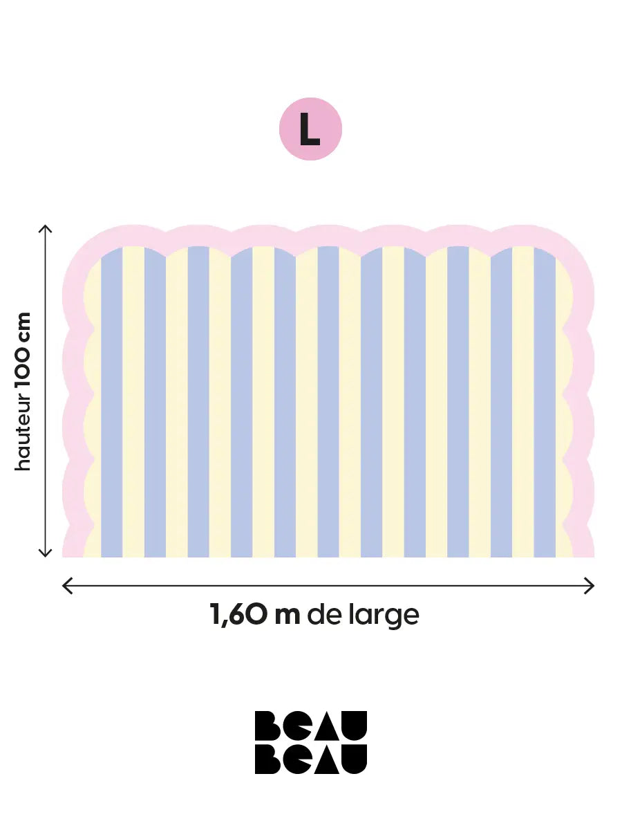 Tête de lit Nuage Parme et Rose