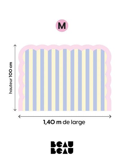 Tête de lit Nuage Parme et Rose