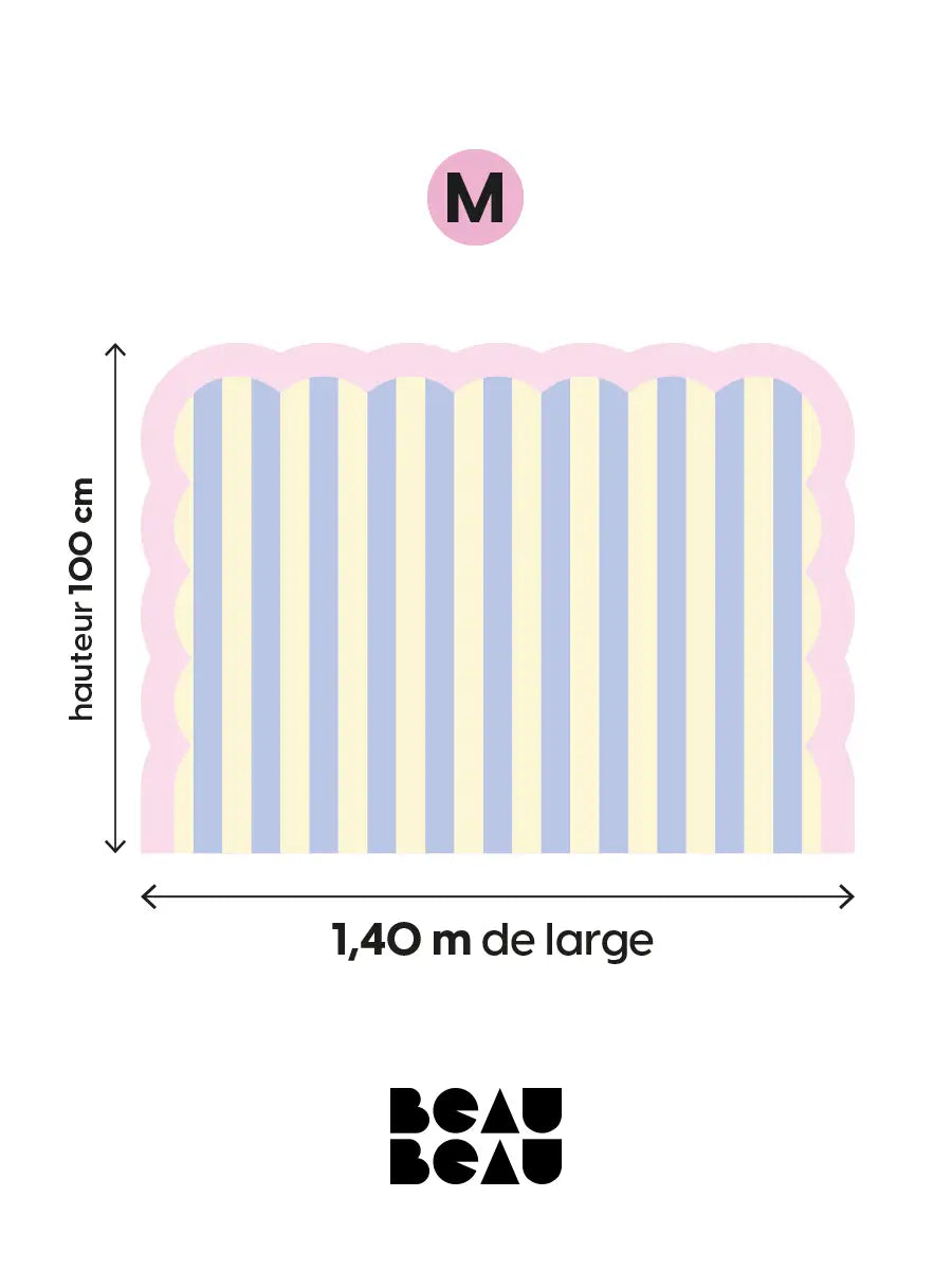Tête de lit Nuage Parme et Rose