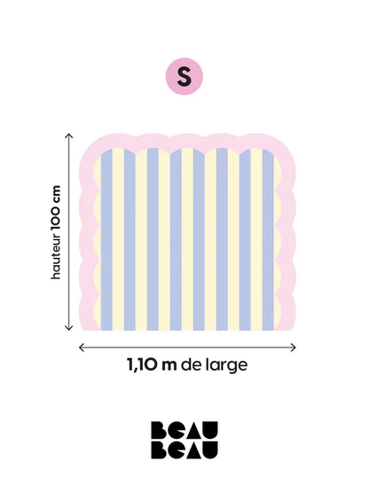 Tête de lit Nuage Parme et Rose