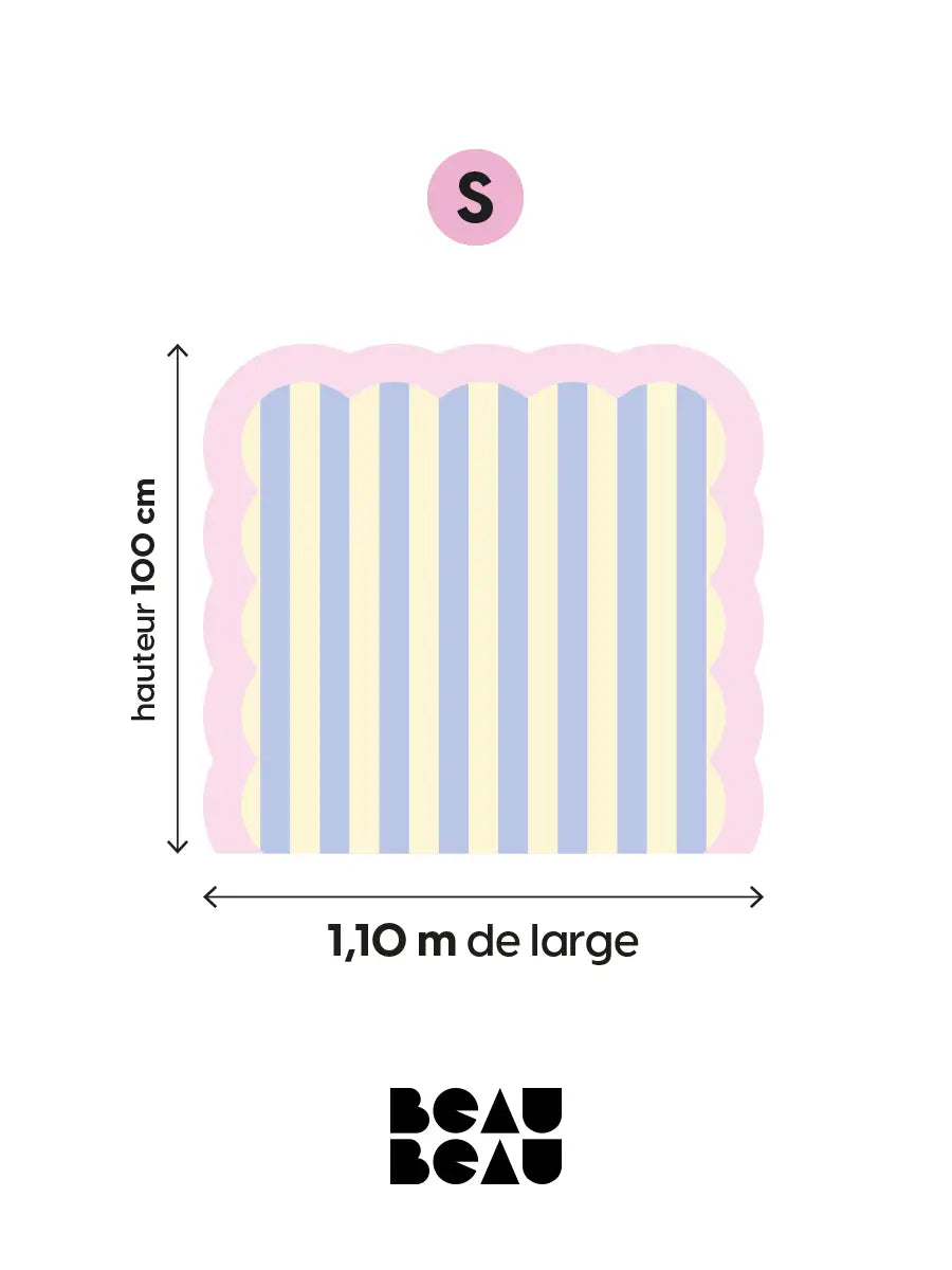 Tête de lit Nuage Parme et Rose