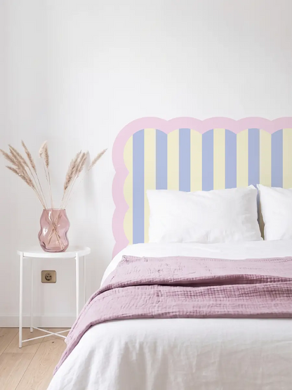 Tête de lit Nuage Parme et Rose