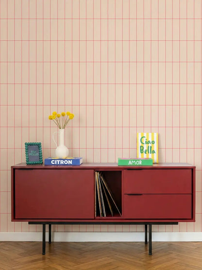 Papier peint Grid Corail