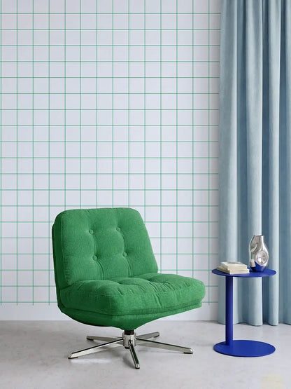 Papier peint Carreaux Vert électrique