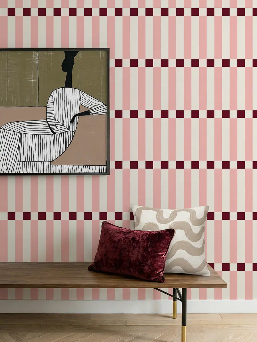 Papier peint Damier graphique sur mesure